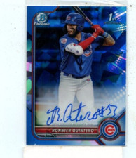 RONNIER Quintero 2022 Bowman Chrome Sapphire BSPA-RQO Prospect Auto Autograph