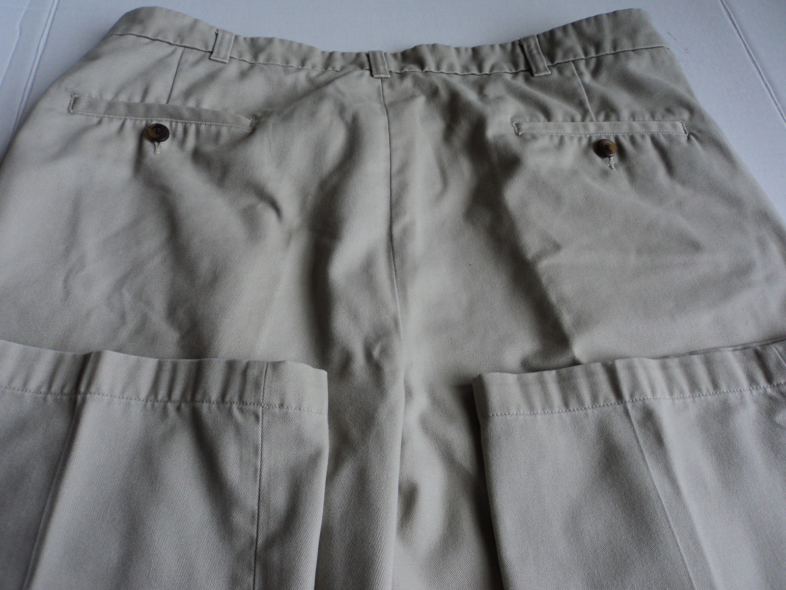 HAGGAR WPL386 36 X 32 LIGHT TAN PLEATED FRONT POLYESTER/ COTTON PANTS eBay