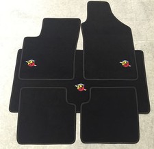 Tappeto bagagliaio auto per Fiat 500 Essesse Abarth Stick Nubuk velluto 5 pezzi  UE