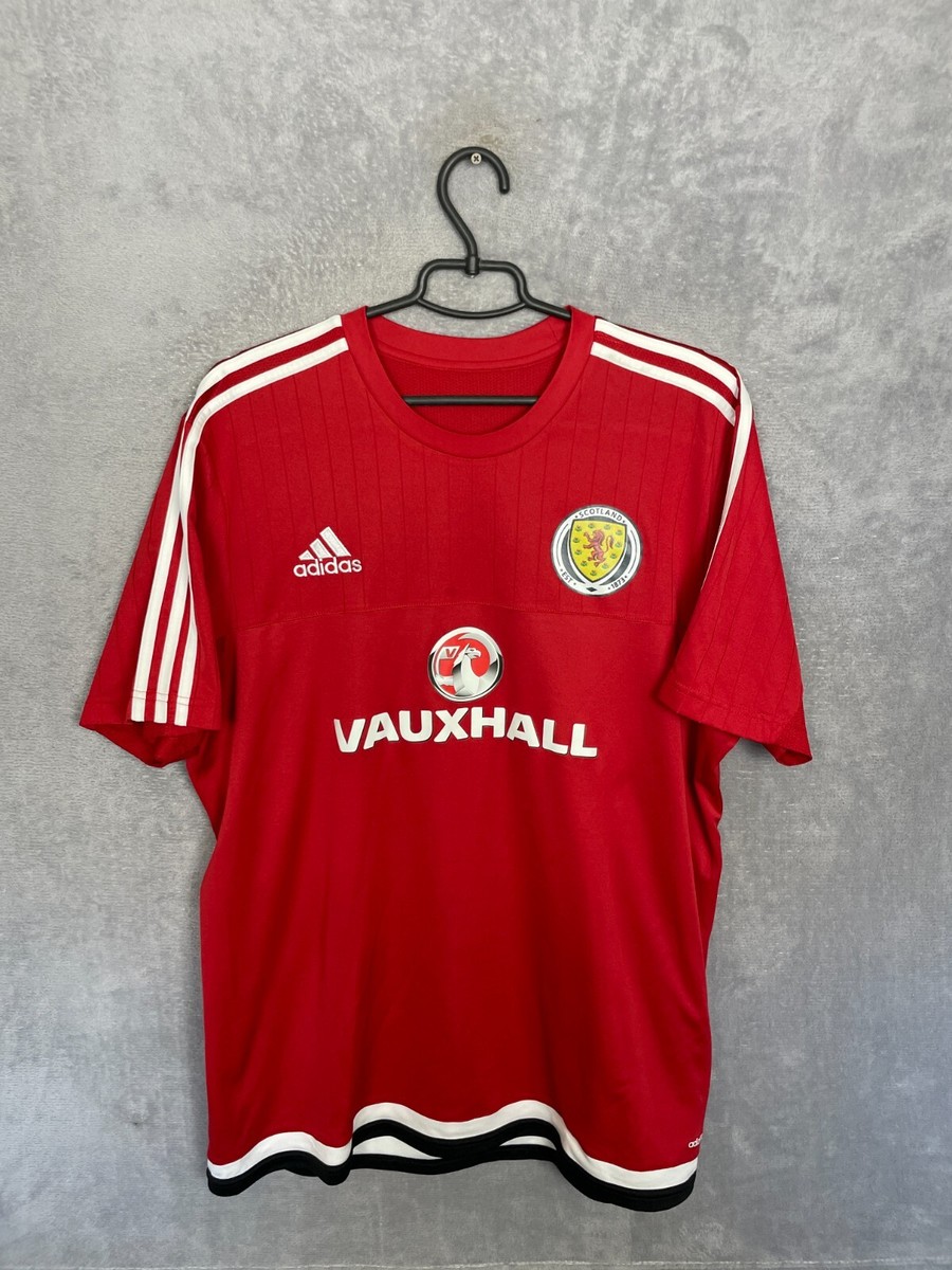 Scotland Team Training Jersey Football Shirt Red Adidas Mens Size