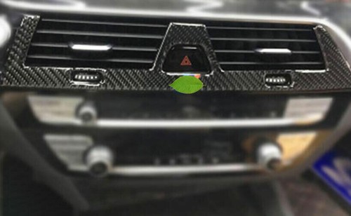 Real Carbon Fiber Middle Console Air Outlet Vent Trim For BMW 5 Series 2018-2022 - Picture 3 of 4