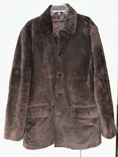 J. CREW, BROWN, MEN S DESIGNER LEATHER HEAVY JACKET Size: XL