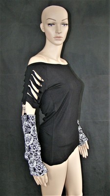 Top, Shirt, Longtop, Gothic, Goth, Dark, Gotik, Tattoo, Penta, Witch, Gr. S-M