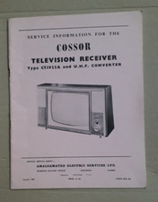 Cossor CT1922A & UHF Converter Television Receiver Service Information