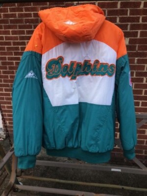Pre-Owned!!! Apex One Pro Line Vintage NFL Miami Dolphins Jacket