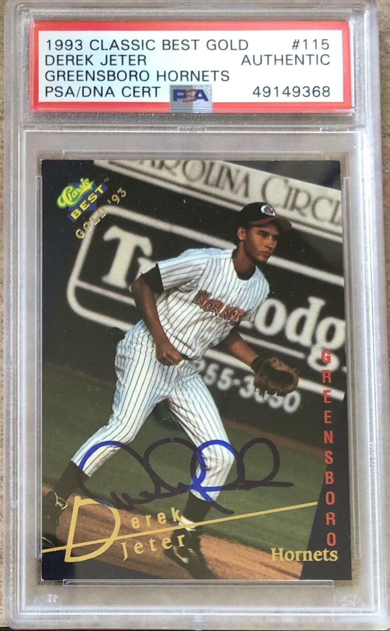 Derek Jeter Autographed 1993 Classic Best Gold #115 PSA/DNA