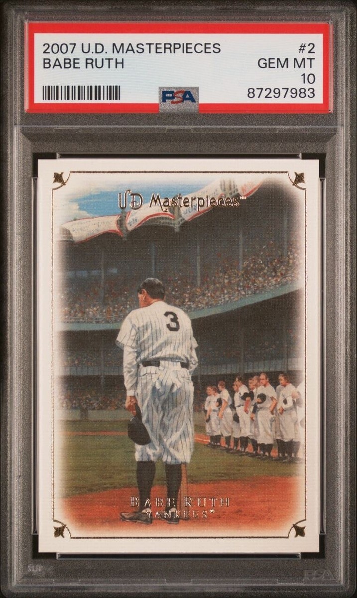 BABE RUTH 2007 UPPER DECK MASTERPIECES CARD NEW YORK YANKEES PSA
