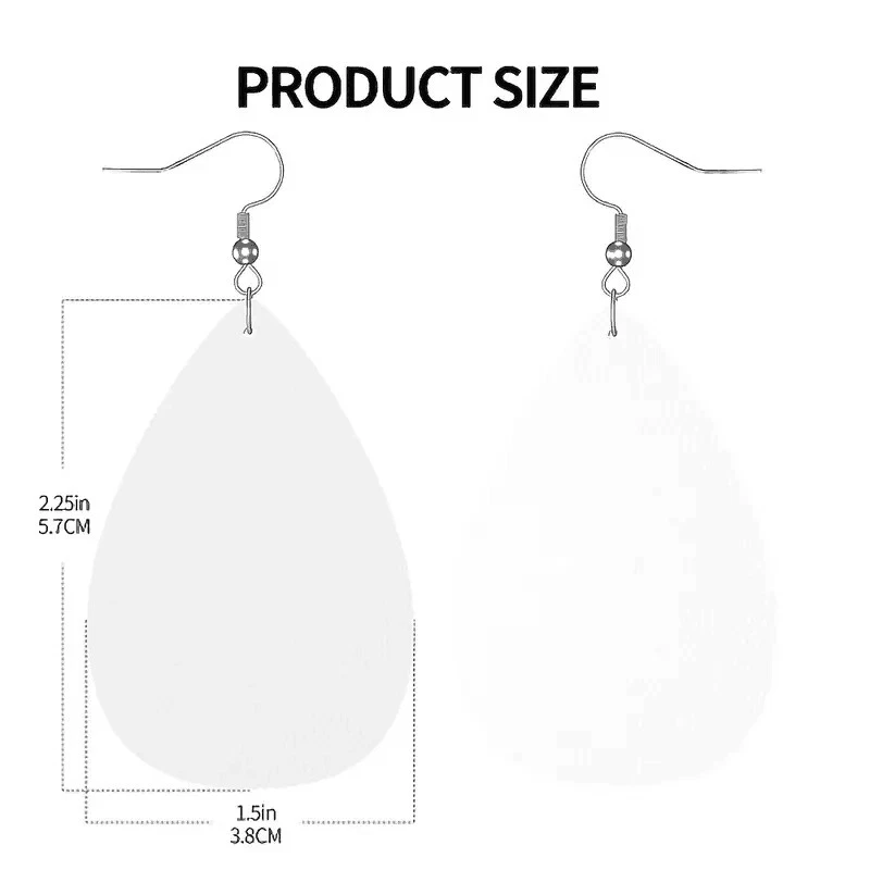 Pendientes colgantes de gota de agua de doble cara bandera estadounidense moda mujeres azul rojo Foto 3 de 3