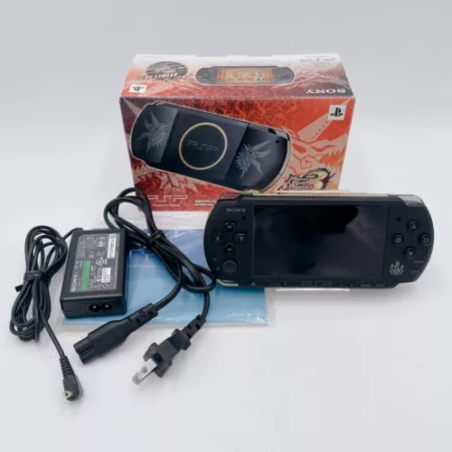 PlayStation PSP-3000 MHB Sony Monster Hunter 3rd Hunters Model with Box Tested