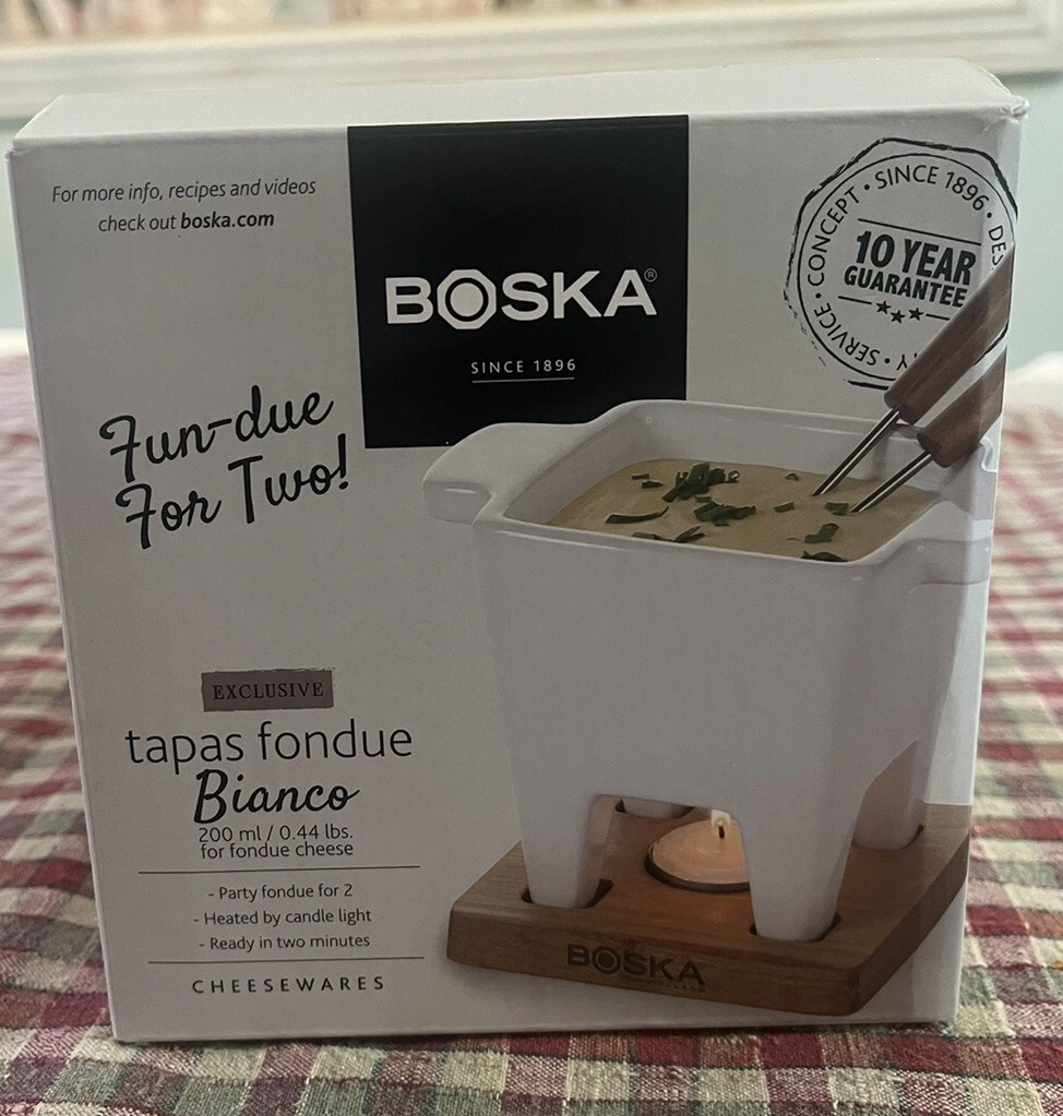 New Boska Tapas Fondue Nero 200 ml Fondue for Two Set Cheese Chocolate Sauces
