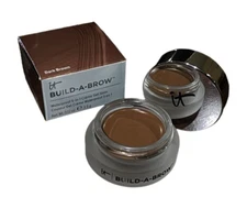 IT COSMETICS BUILD-A-BROW WATERPROOF 5-IN-1 CREME GEL STAIN .12 OZ -  DARK BROWN