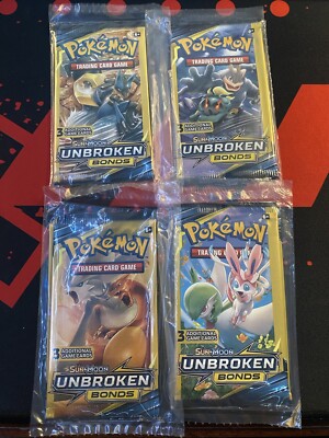 Sealed Pokémon Sun & Moon Unbroken Bonds Dollar General Packs (2