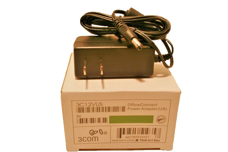 GENUINE 3COM 3C12VUS OEM 3COM FOR OFFICE CONNECT 100/240V  +12V 1A TIP 5.5x2.5 - Image 2 of 4