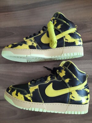 NIKE Dunk Hi 1985 SP Sneaker - black/yellow - Gr. 49,5 - Sportschuh -  NEU