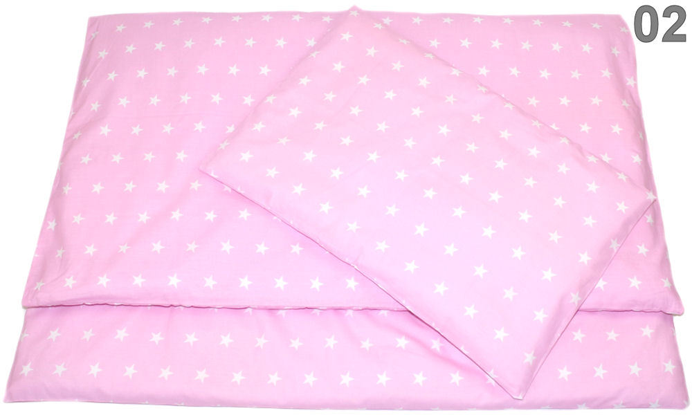 2-teilige Baby Bettwäsche Sterne Drops - Kinderbettwäsche Set 100% Baumwolle