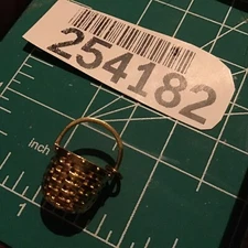 BCB Brown County Sterling Silver Vermeil Basket Pendant Charm