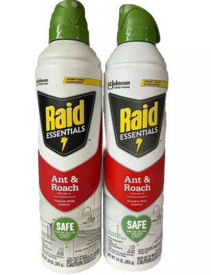 2 Pack Raid Essentials Ant/Roach Killer 10oz Child & Pet Safe, Kitchen Safe NEW