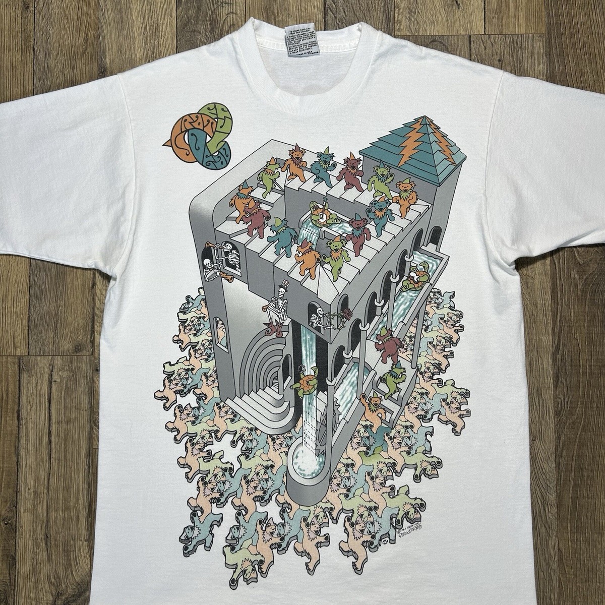 Vintage 1993 Grateful Dead MC Escher T-shirt Liquid Blue