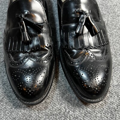 Hanover Shoes Mens 13 D Black Leather Slip On Low Top  display picture 3