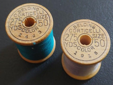 BELDING, CORTICELLI. BEL-WAXED MERCERIZED 275 YDS, SIZE 50, SPOOL LOT.