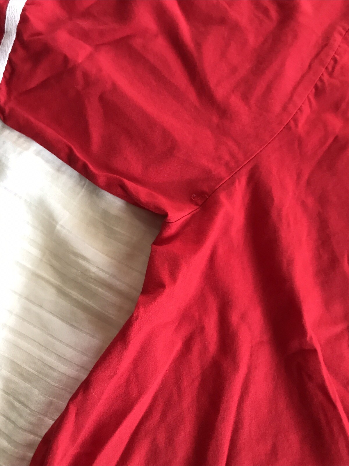 ESLEEP Boxer Vintage Red button up pajama top 3X (26/28) white stripes