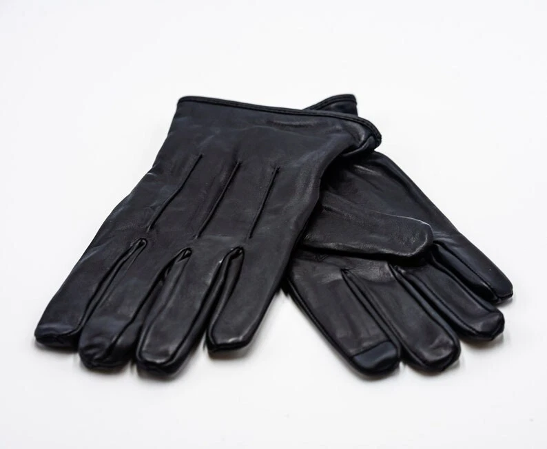 Men's Genuine Leather Winter Gloves with Premium Lining & Touchscreen