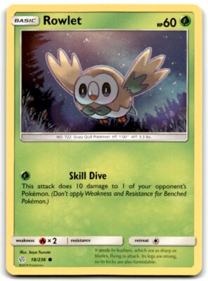 2019 Sun & Moon - Cosmic Eclipse Rowlet a Basic/Common #18
