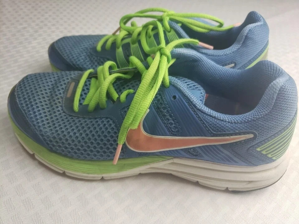 Nike Zoom Structure-16 536974-463 Talla 8.5 Azul Verde Neón Zapatos para Correr Foto 4 de 4