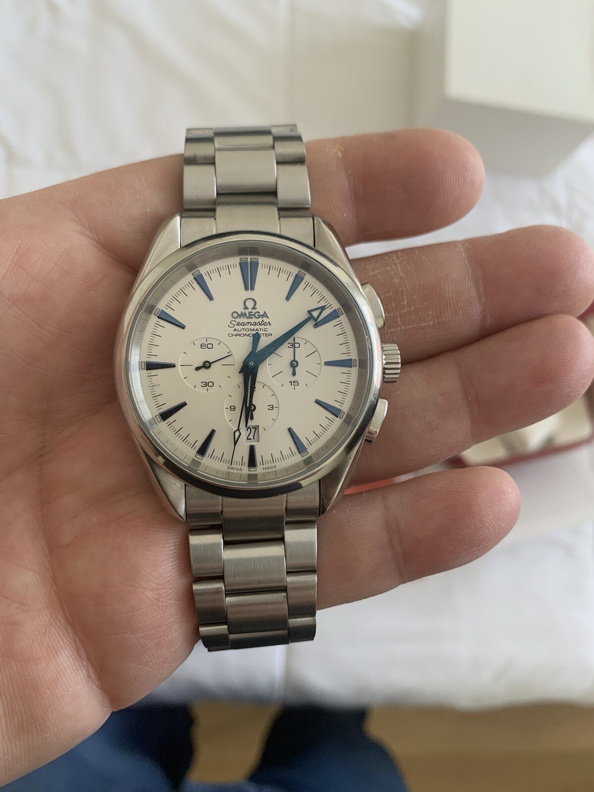 OMEGA Aqua Terra Chronograph White Men 