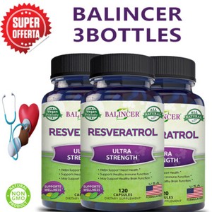 Resvératrol Ultra Force - Aide à soutenir la santé cardiaque* 3BOTTLES
