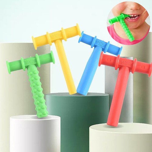 Kids Chewing Tube T-Shape Chewy Teether Baby Oral Motor Chew Tools Tuxtured Auti - Picture 6 of 16