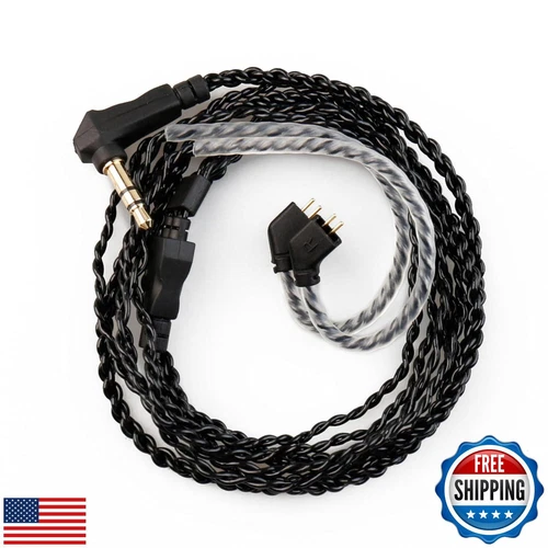 CCZ KBEAR IEM Earphone Cable 4 Core High-Purity Copper Headphone Replacement 