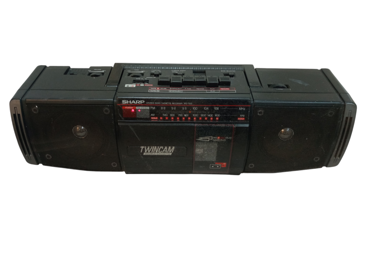 Vintage Sharp WQ-T222 Stereo AM/FM Radio Cassette Recorder/Player