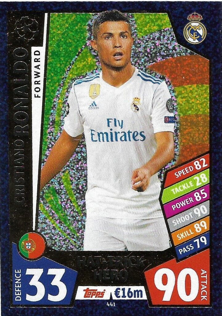 Topps UEFA Champions League CL 2017/2018 Cristiano Ronaldo Foil sticker #5