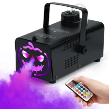 500W Fog Machine with 9 LED Lights, Fogger with 12 Color Lights Effect for Ha...