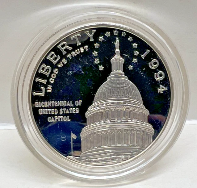 1989S Proof Silver Dollar & Half Dollar U.S. Congressional Coins - Image 3 of 3