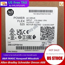 NEW Allen Bradley 25B-A2P5N104 PowerFlex 525 0.4KW(0.5HP) AC Drive 25B-A2P5N104