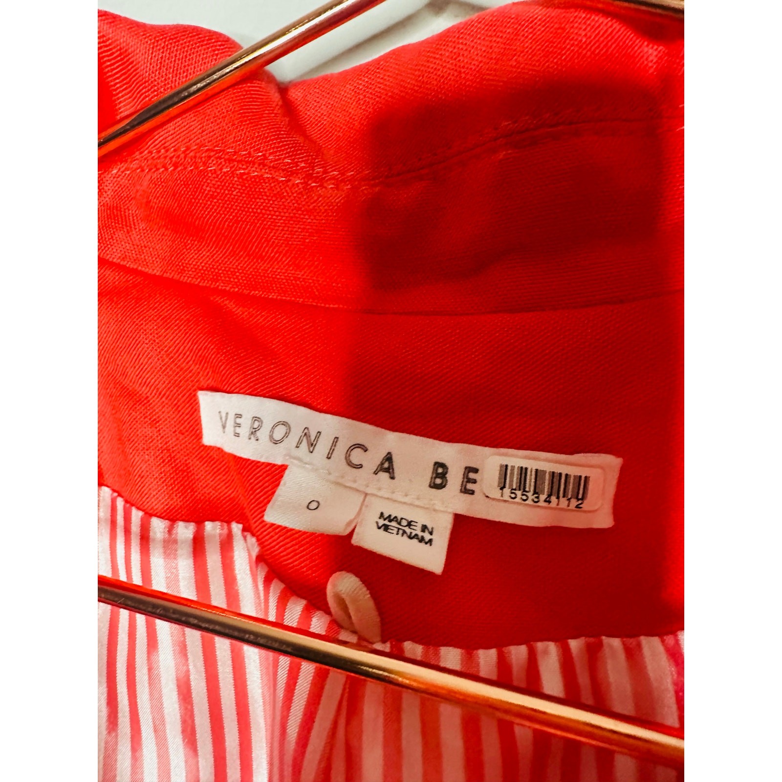 VERONICA BEARD Red Lined Single Button Blazer Coa… - image 8