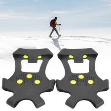 (XL:43-45)1 Pair Universal 10 Teeth Anti Slip Ice Cleat Shoe Grips Spikes C OU