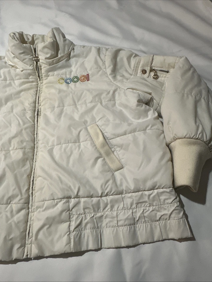 Chaqueta Coogi Beige Bordada Cremallera Completa Mujer 3XL Foto 4 de 4