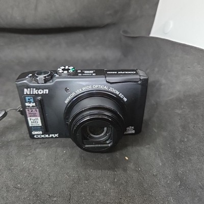 NIKON COOLPIX S8100 Black 12.1MP DIGITAL CAMERA Full HD Working
