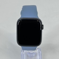 Apple Watch Series 5 44mm Grey Aluminum LTE w/ Winter Blue Sport Band - Fair