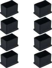 1" x 1.5" Rectangle Shaped Furniture PVC Rubber Pads Table Chair Leg F