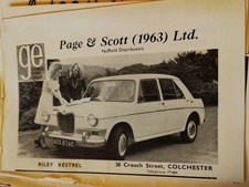 Sk247 Ephemera 1960s Advert Page & Scott Riley Kestel Colchester