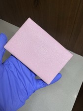 HERMES Mysore Goatskin Calvi Card Holder Rose Sakura Pink With Receipt