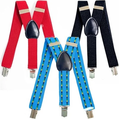 SILUK Set 3 x Kinderhosenträger Stretch Kinder Hosenträger für Hosen Kinder 2-6