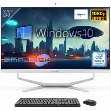 All In One 24" Fhd Touch I3 8Th Gen Win10 Ram 8 Gb Ssd 240 Gb Pc Fisso Webcam 2K