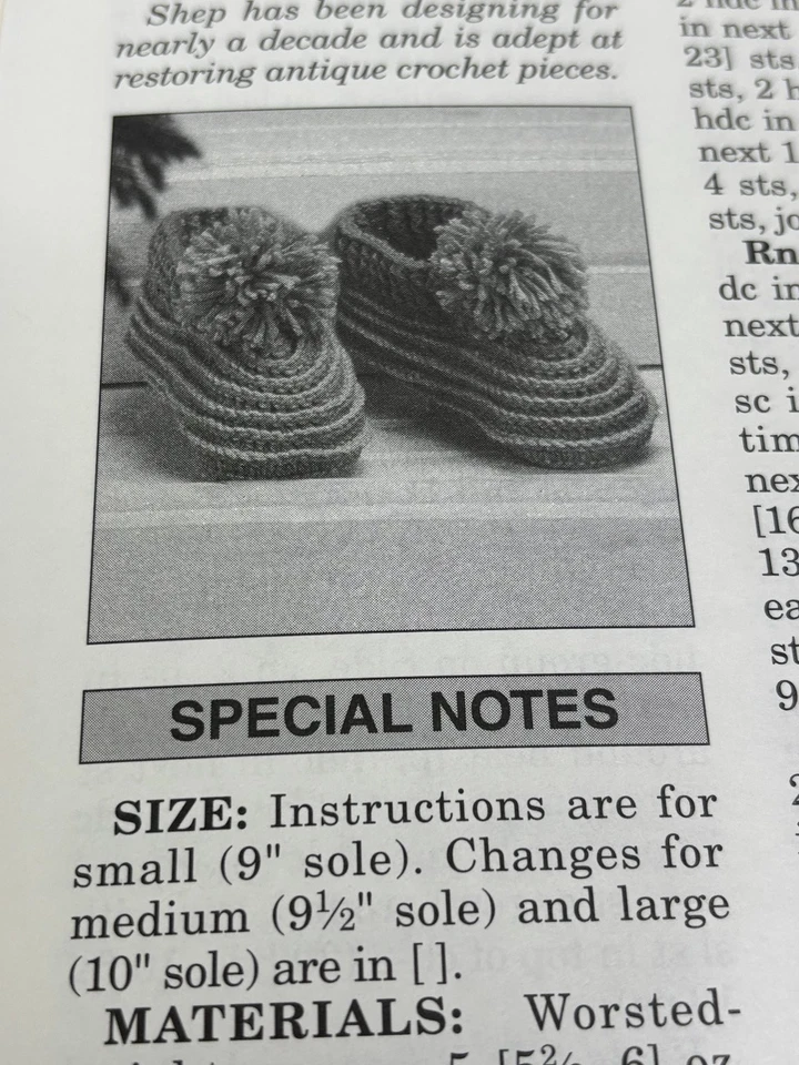 Needlecraft Shop Quick Stitch Slippers 8 Designs Crochet Pattern 941603 - Image 2 of 4