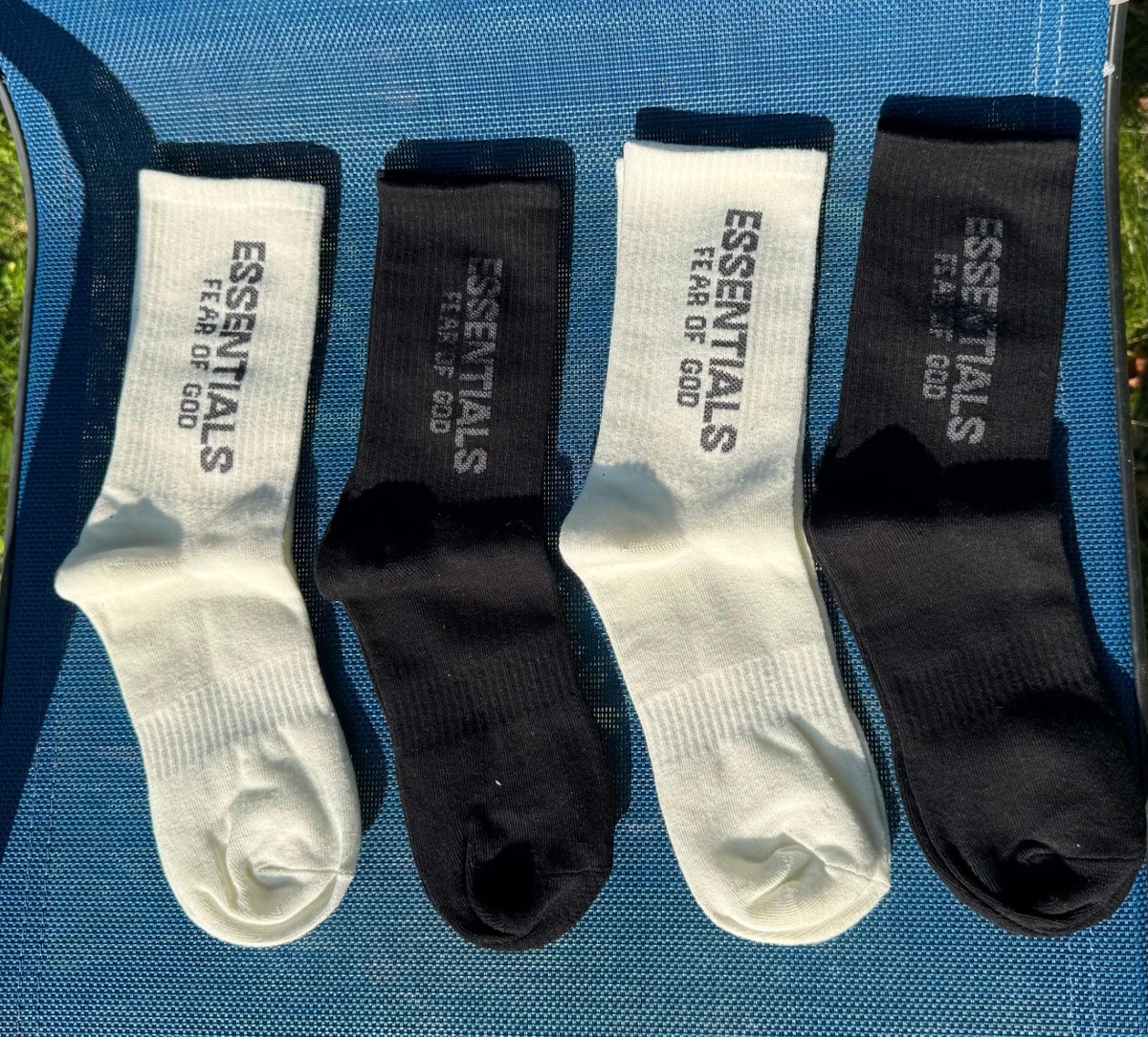 Fear of God Essentials Socks 4 Pairs Pack | eBay