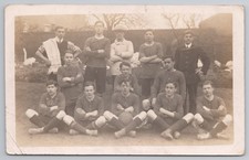 RPPC Newport Sampson Colliery Football Team Photo c1920s Miners Coal Mining
